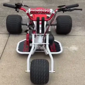 white and Red Mini Bike