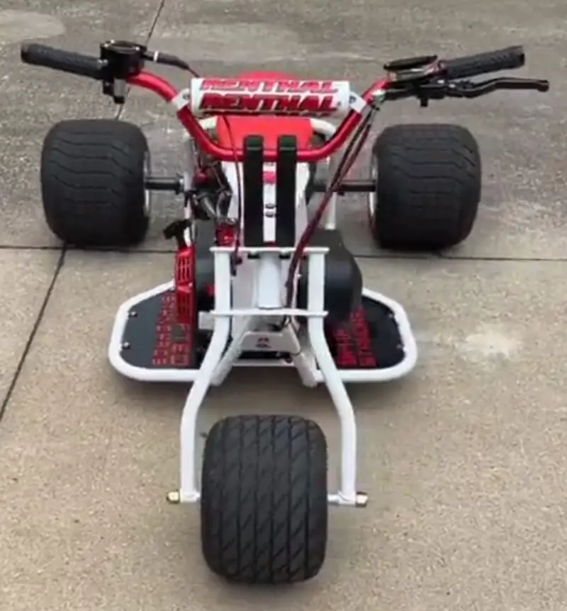 white and Red Mini Bike