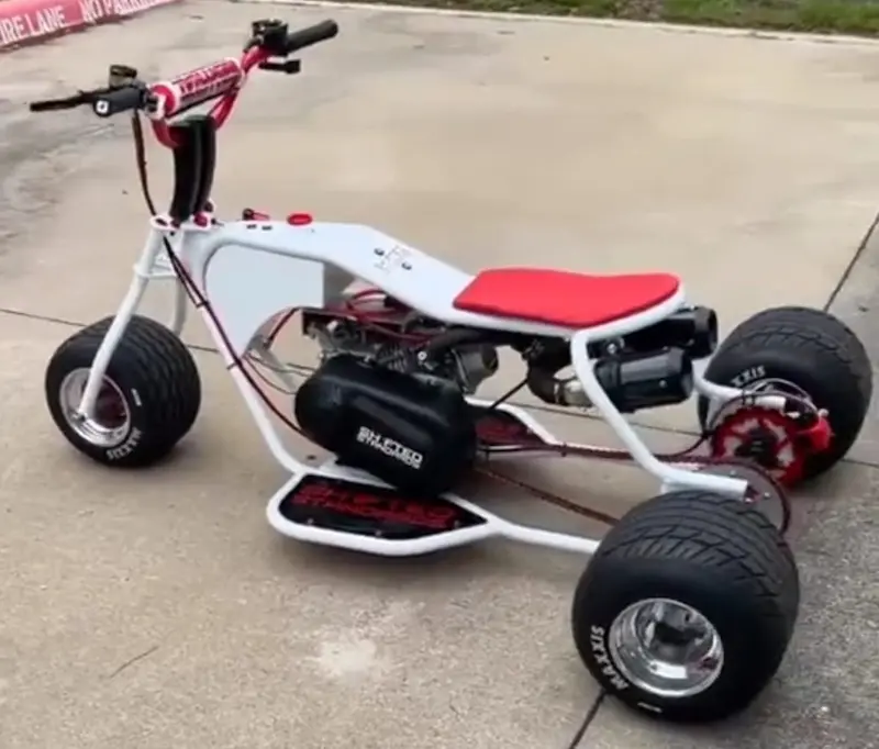 white and Red Mini Bike